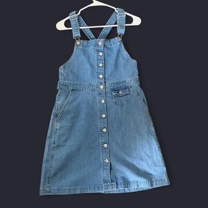 GAP Light Blue Denim Pinafore Dress
